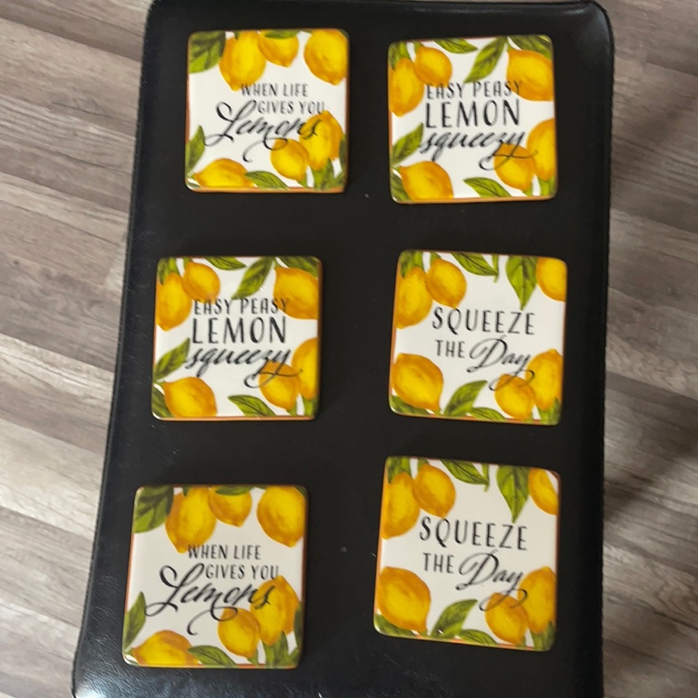 Ceramic lemon coasters 🍋